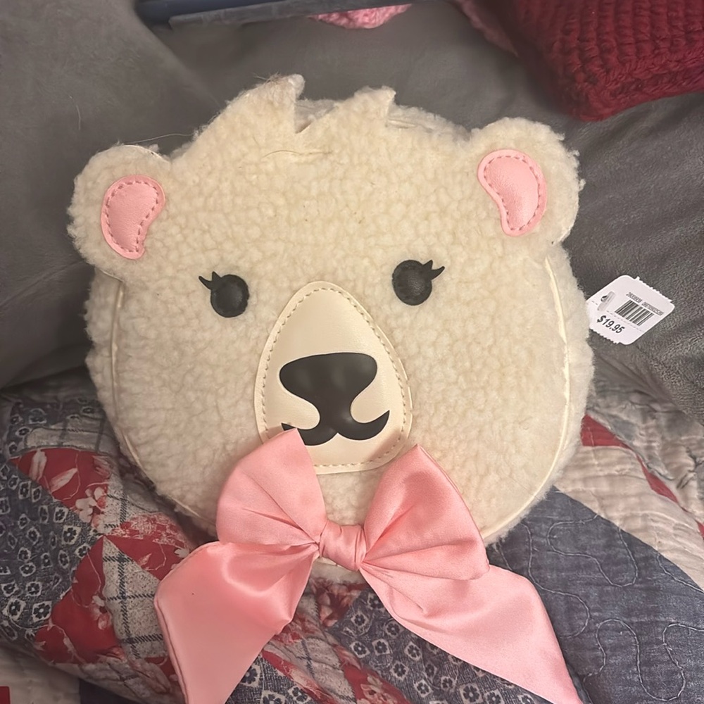 Mini polar bear backpack. New